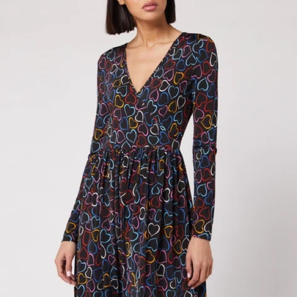 NWOT Stine Goya Women's Alina Hearts
Dress - Black - XS
